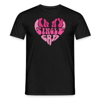In meiner Single-Ära Lustiges Single-Leben - Männer T-Shirt - Schwarz - Vorne - AI Model Male 178 light (178cm)