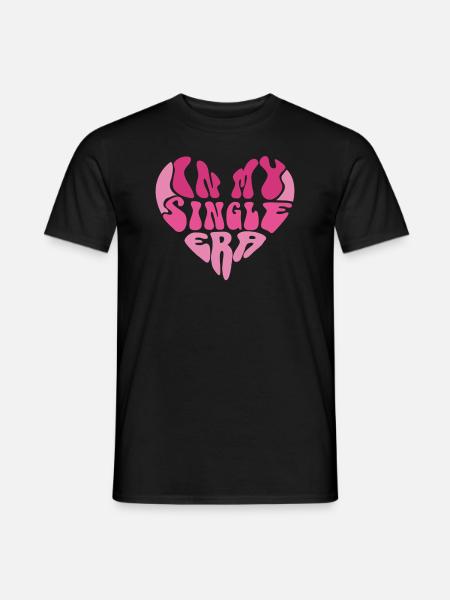 In meiner Single-Ära Lustiges Single-Leben - Männer T-Shirt - Schwarz