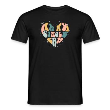 In meiner Single-Ära Lustiges Single-Leben - Männer T-Shirt - Schwarz - Vorne - AI Model Male 178 light (178cm)