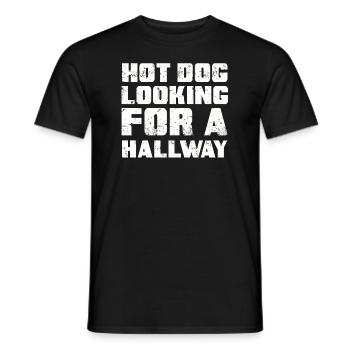 Hot-dog à la recherche d’un couloir - T-shirt homme - noir - Devant - AI Model Male 178 light (178cm)