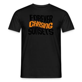 Forever Chasing Sunsets Vacances d’été rétro - T-shirt homme - noir - Devant - AI Model Male 178 light (178cm)