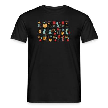 Forever Chasing Sunsets Retro Summer Vacation - Men's T-Shirt - black - Front - AI Model Male 178 light (178cm)