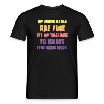 Mes compétences relationnelles sont très bien - T-shirt homme - noir - Devant - AI Model Male 178 light (178cm)