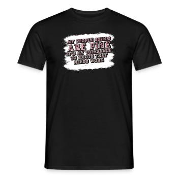 My People Skills Are Just Fine - Men's T-Shirt - black - Front - AI Model Male 178 light (178cm)