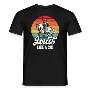 Joute Chevalier Médiéval Renaissance Chevaliers Armure - T-shirt homme - noir - Devant - AI Model Male 178 light (178cm)