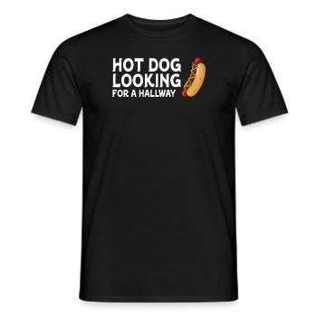 Hot-dog à la recherche d’un couloir - T-shirt homme - noir - Devant - AI Model Male 178 light (178cm)