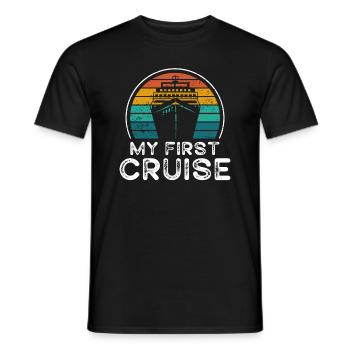 My First Cruise Family Vacation - Fun and Exciting - Men's T-Shirt - black - Front - AI Model Male 178 light (178cm)