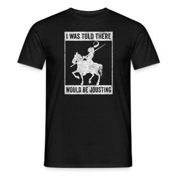 Joute Chevalier Médiéval Renaissance Chevaliers Armure - T-shirt homme - noir - Devant - AI Model Male 178 light (178cm)