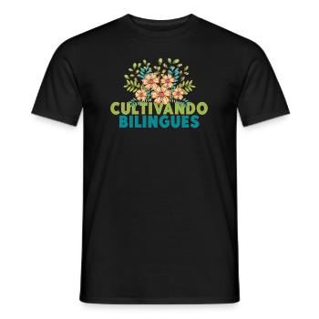 Cultivando Bilingües Spanish Teacher Apparel - Men's T-Shirt - black - Front - AI Model Male 178 light (178cm)