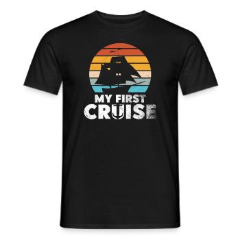 Mein erster Kreuzfahrt-Familienurlaub - lustig und aufregend - Männer T-Shirt - Schwarz - Vorne - AI Model Male 178 light (178cm)