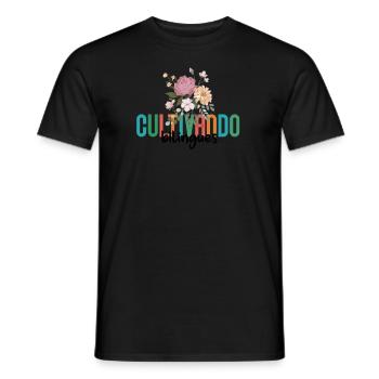 Cultivando Bilingües Spanish Teacher Apparel - Men's T-Shirt - black - Front - AI Model Male 178 light (178cm)
