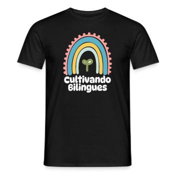 Cultivando Bilingües Spanish Teacher Apparel - Men's T-Shirt - black - Front - AI Model Male 178 light (178cm)