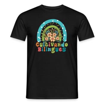Cultivando Bilingües Spanischlehrer Bekleidung - Männer T-Shirt - Schwarz - Vorne - AI Model Male 178 light (178cm)