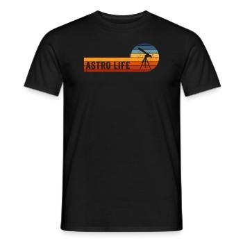 Photographie spatiale Télescope d’observation des étoiles Astronomie - T-shirt homme - noir - Devant - AI Model Male 178 light (178cm)