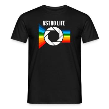 Photographie spatiale Observation des étoiles Télescope Astronomie - T-shirt homme - noir - Devant - AI Model Male 178 light (178cm)