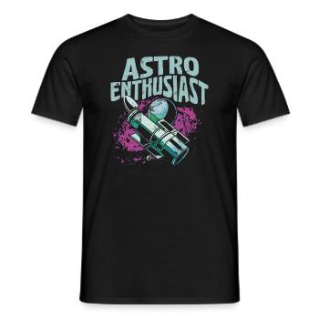 Photographie spatiale Télescope d’observation des étoiles Astronomie - T-shirt homme - noir - Devant - AI Model Male 178 light (178cm)