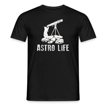 Photographie spatiale Télescope d’observation des étoiles Astronomie - T-shirt homme - noir - Devant - AI Model Male 178 light (178cm)