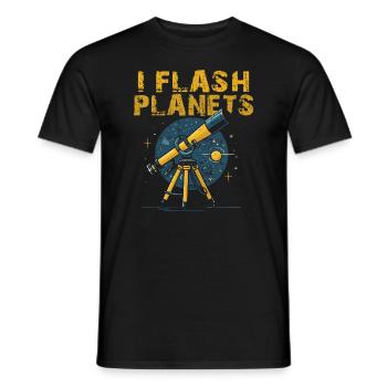 Photographie spatiale Télescope d’observation des étoiles Astronomie - T-shirt homme - noir - Devant - AI Model Male 178 light (178cm)