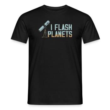 Photographie spatiale Télescope d’observation des étoiles Astronomie - T-shirt homme - noir - Devant - AI Model Male 178 light (178cm)