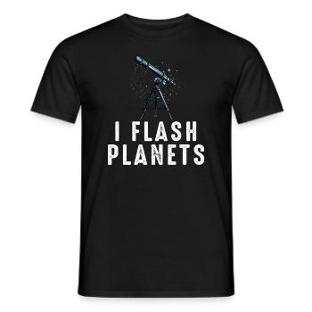 Photographie spatiale Télescope d’observation des étoiles Astronomie - T-shirt homme - noir - Devant - AI Model Male 178 light (178cm)