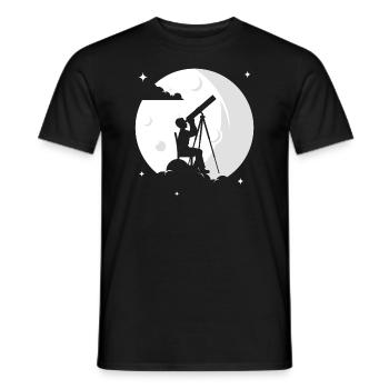 Photographie spatiale Télescope d’observation des étoiles Astronomie - T-shirt homme - noir - Devant - AI Model Male 178 light (178cm)