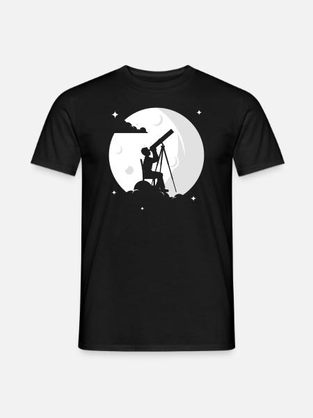 Space Photography Stargazing Telescope Astronomy - Men's T-Shirt - black
