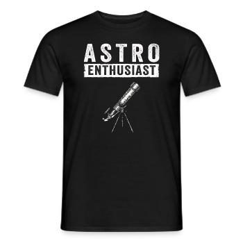 Photographie spatiale Télescope d’observation des étoiles Astronomie - T-shirt homme - noir - Devant - AI Model Male 178 light (178cm)