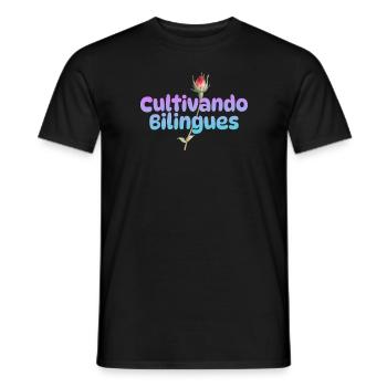 Cultivando Bilingües Spanish Teacher Apparel - Men's T-Shirt - black - Front - AI Model Male 178 light (178cm)