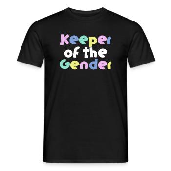 Keeper Of The Gender - Men's T-Shirt - black - Front - AI Model Male 178 light (178cm)
