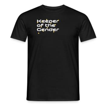 Keeper Of The Gender - Men's T-Shirt - black - Front - AI Model Male 178 light (178cm)