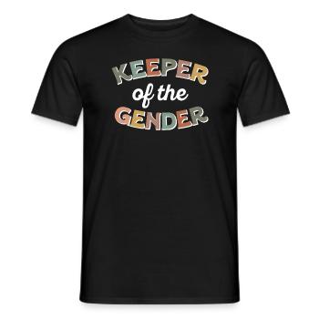 Keeper Of The Gender - Men's T-Shirt - black - Front - AI Model Male 178 light (178cm)
