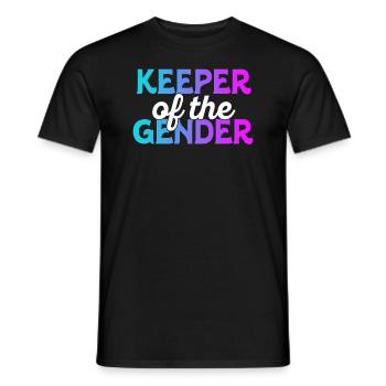 Keeper Of The Gender - Men's T-Shirt - black - Front - AI Model Male 178 light (178cm)