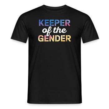 Keeper Of The Gender - Men's T-Shirt - black - Front - AI Model Male 178 light (178cm)
