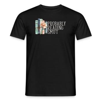 Probablement en train de lire Smut Vintage Books Smut - T-shirt homme - noir - Devant - AI Model Male 178 light (178cm)