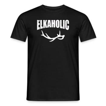Elchjagd Elkaholic Jäger - Männer T-Shirt - Schwarz - Vorne - AI Model Male 178 light (178cm)