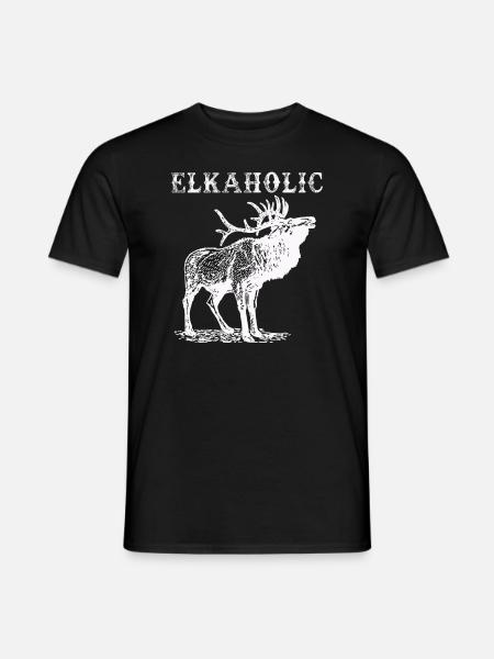 Elk Hunting Elkaholic Hunters - Men's T-Shirt - black