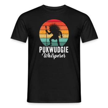 Pukwudgie Cryptid Folklore Myths - Men's T-Shirt - black - Front - AI Model Male 178 light (178cm)