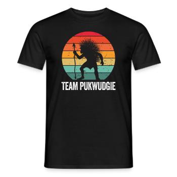 Pukwudgie Cryptid Folklore Myths - Men's T-Shirt - black - Front - AI Model Male 178 light (178cm)