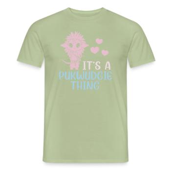 Pukwudgie Cryptid Folklore Myths - Men's T-Shirt - sage - Front - AI Model Male 178 light (178cm)