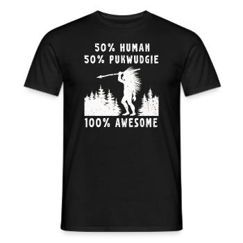 Pukwudgie Cryptid Folklore Myths - Men's T-Shirt - black - Front - AI Model Male 178 light (178cm)