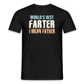Le meilleur péteur du monde, je veux dire le père - T-shirt homme - noir - Devant - AI Model Male 178 light (178cm)