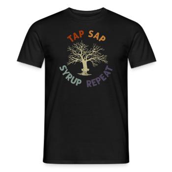 Maple Tree Essence Männer Frauen Lustig - Männer T-Shirt - Schwarz - Vorne - AI Model Male 178 light (178cm)