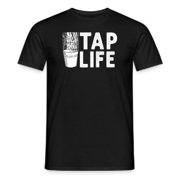 Sirop d’érable Tapper Hommes Femmes Automne - T-shirt homme - noir - Devant - AI Model Male 178 light (178cm)