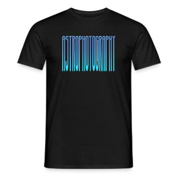 Astronomy Astrophotographer Stargazing - Men's T-Shirt - black - Front - AI Model Male 178 light (178cm)