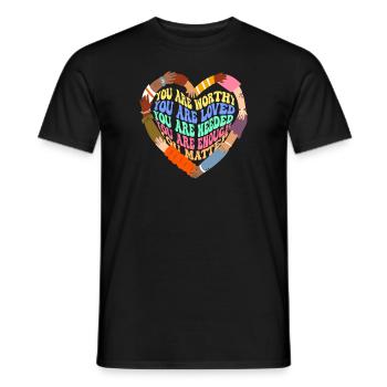 Depression and Bipolar Awareness: - Men's T-Shirt - black - Front - AI Model Male 178 light (178cm)