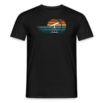 Astronomy Astrophotographer Stargazing - Men's T-Shirt - black - Front - AI Model Male 178 light (178cm)