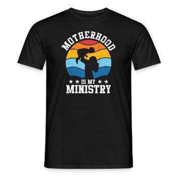 Motherhood Is My Ministry - Men's T-Shirt - black - Front - AI Model Male 178 light (178cm)