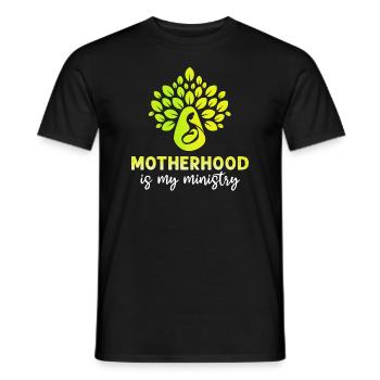 Motherhood Is My Ministry - Men's T-Shirt - black - Front - AI Model Male 178 light (178cm)