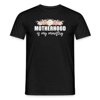 Motherhood Is My Ministry - Men's T-Shirt - black - Front - AI Model Male 178 light (178cm)