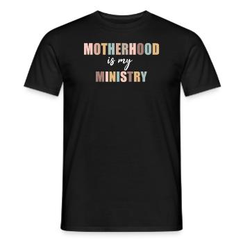 Motherhood Is My Ministry - Men's T-Shirt - black - Front - AI Model Male 178 light (178cm)